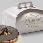 SCATOLA TORTA BIANCO ARABESCATO