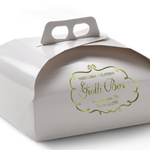 SCATOLA TORTA BIANCO ARABESCATO